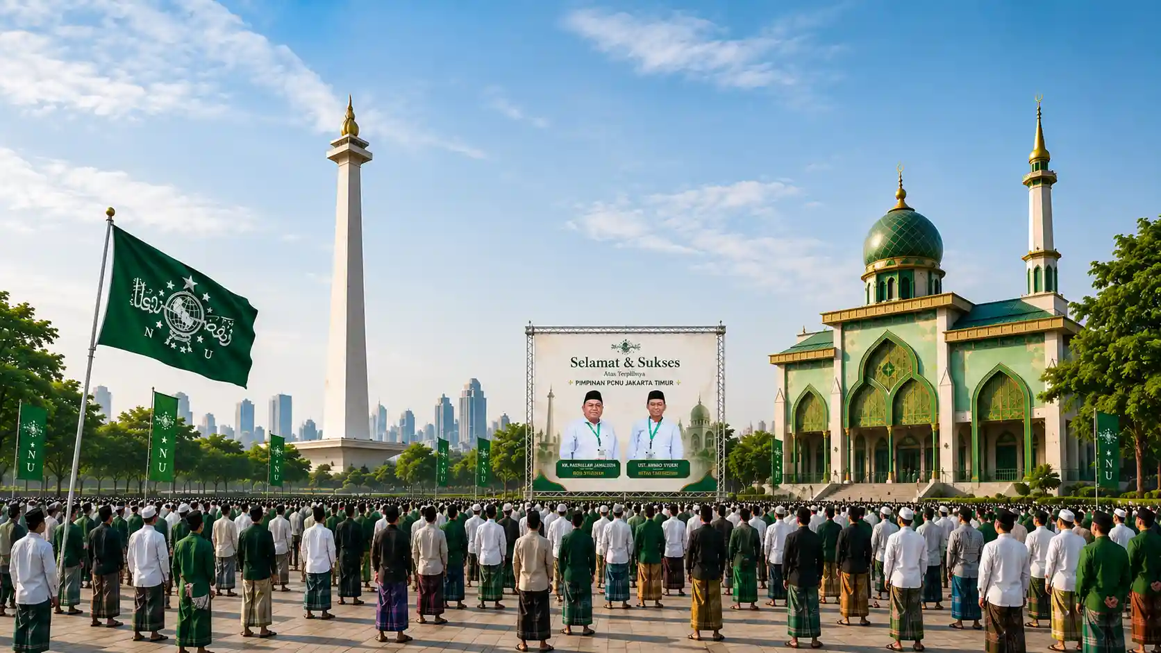 Kebersamaan pengurus dan warga PCNU Pengurus Cabang Kabupaten Simalungun